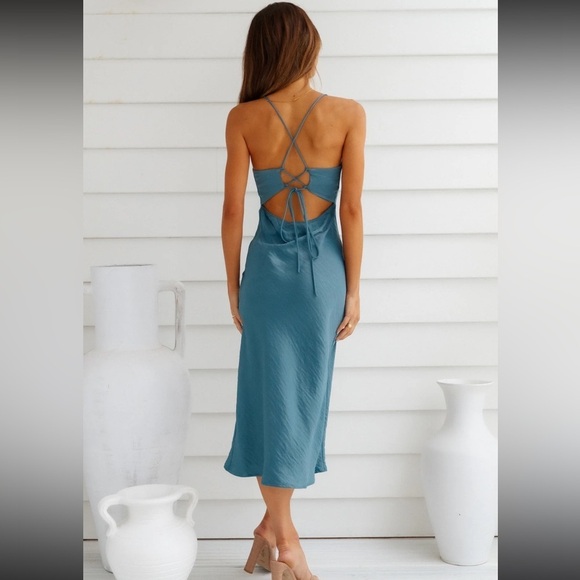 Smooth Sounds Maxi Dress Blue Medium - Picture 4 of 15